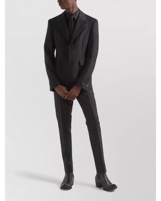 Prada Black Slim Fit Single Breasted Tailoring Jacket for men