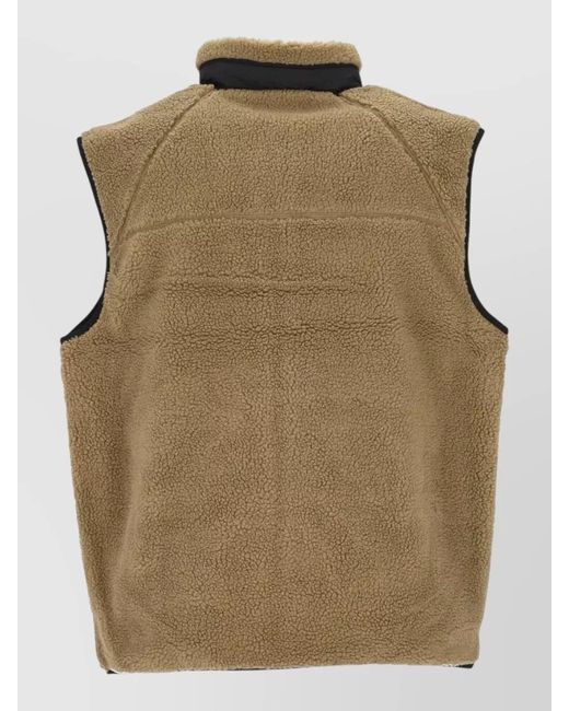 Carhartt Brown Fleece Funnel Neck Zip Vest