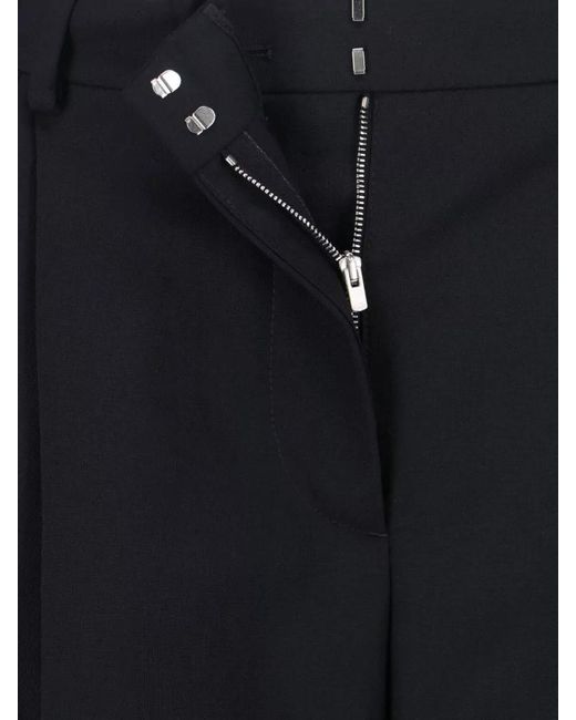 Stella McCartney Blue Tailored Trousers Belt Loops Pleats Side Pockets
