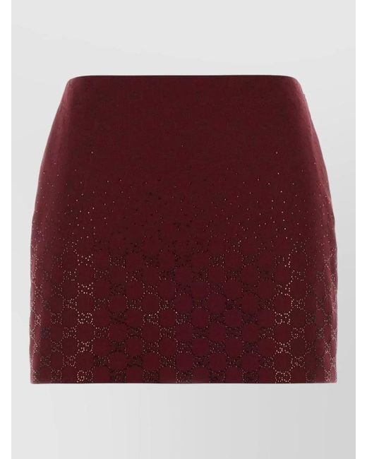 Gucci Purple Gg Mini Skirt