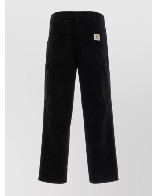 Carhartt Black Cotton Corduroy Straight-Leg Trousers for men