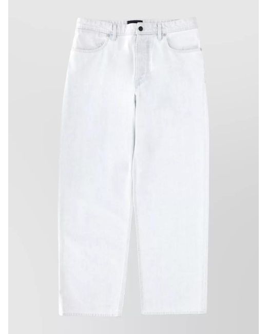 Stone Island White Denim Straight-Leg Jeans for men