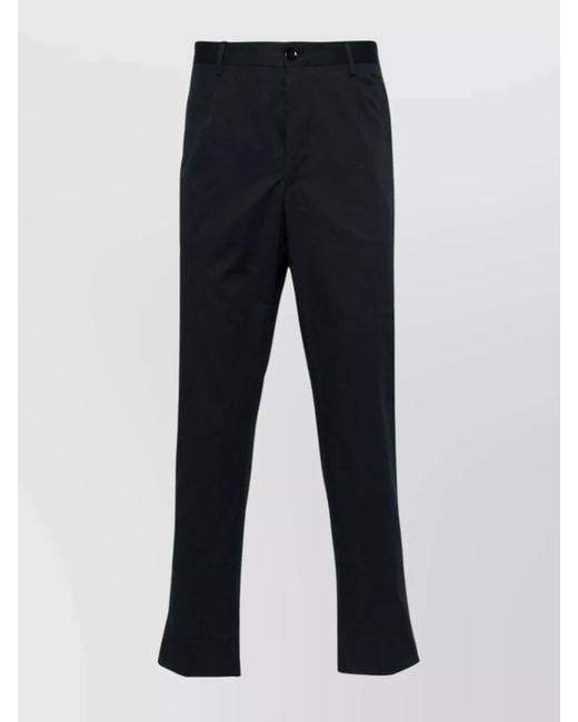 Etro Blue Cotton Slim-Fit Tapered Trousers for men
