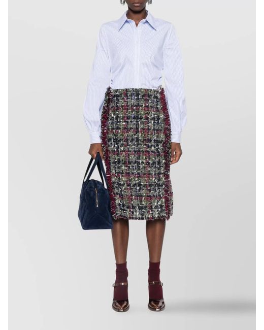 Etro Multicolor Wool High-Rise Skirt