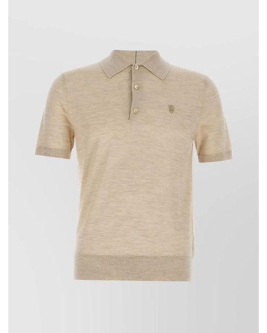 Burberry Natural Wool Polo Shirt for men