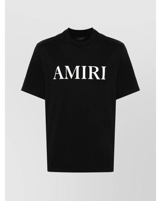 Amiri Black Cotton Logo-Print Short-Sleeve T-Shirt for men