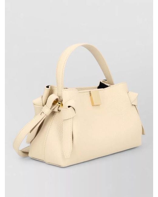 Yuzefi Natural Mini Gyoza Shoulder Bag Bow Handle