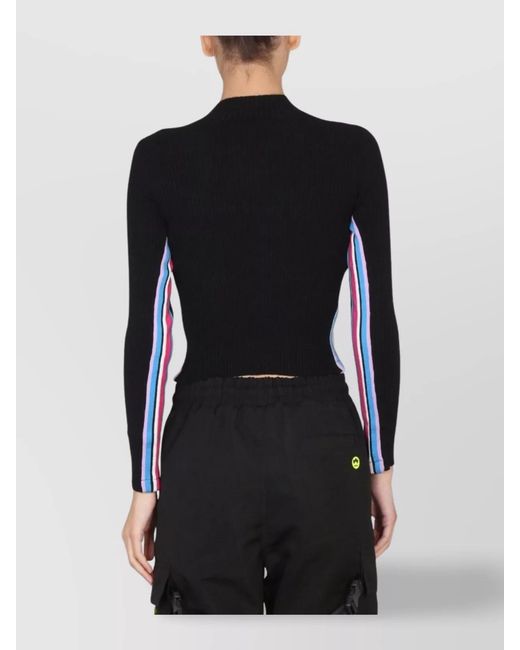 Barrow Black Logo Half-Neck Sweatshirt