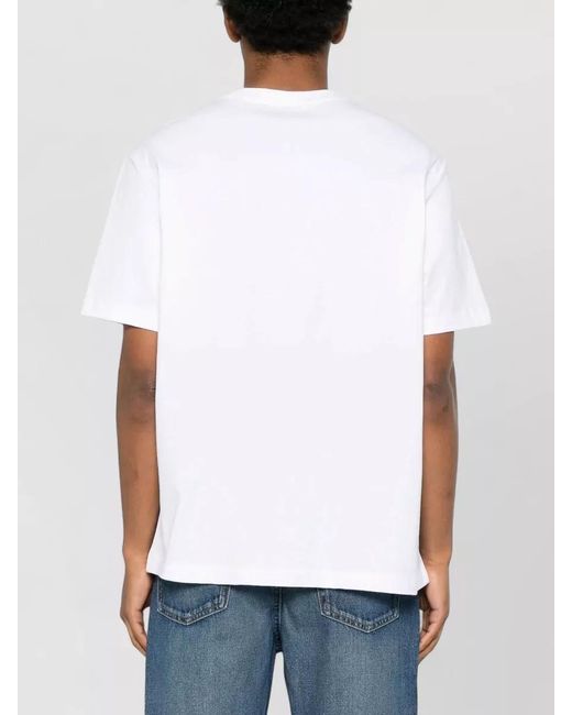 Calvin Klein White Graphic Logo T-Shirt Crew Neck Short Sleeves for men