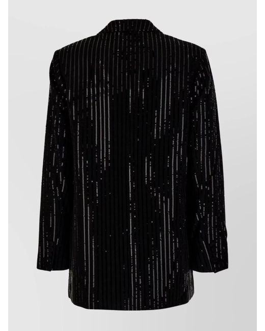 Michael Kors Black Sequin Single-Breasted Blazer