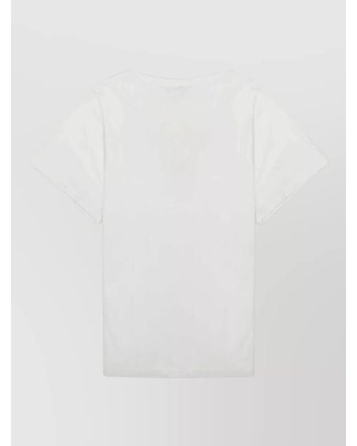 Totême White Cotton Crew Neck Short Sleeve T-Shirt