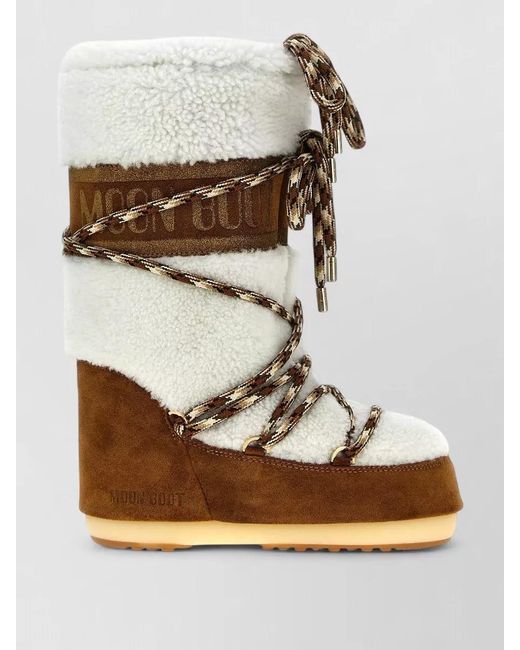 Moon Boot Multicolor Shearling Ankle Boots