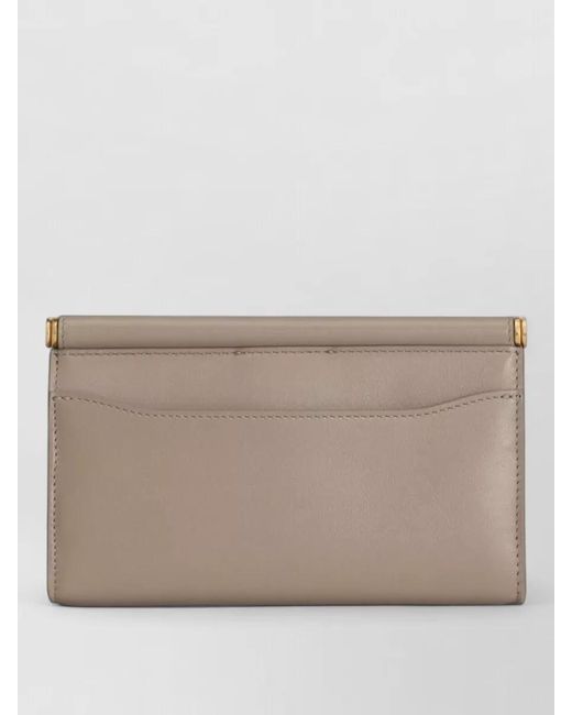 Dolce & Gabbana Natural Dg Logo Bag Leather Clutch Bag