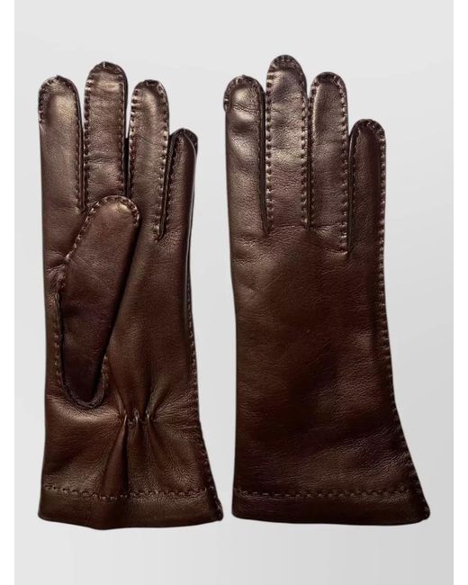 Restelli Brown Cashmere Gloves