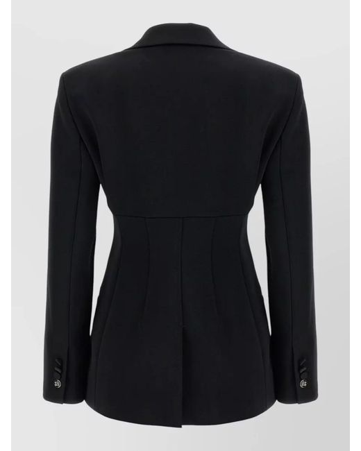 Max Mara Black Oreste Blazer Front Pockets Long Sleeves