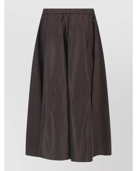 Aspesi Brown Midi Pleated Skirt