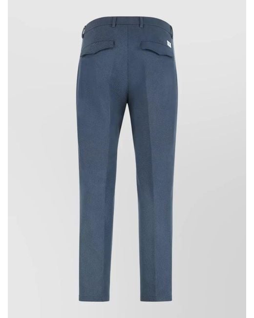 Department 5 Blue Prince Chino Trousers Slim Fit Belt Loops for men