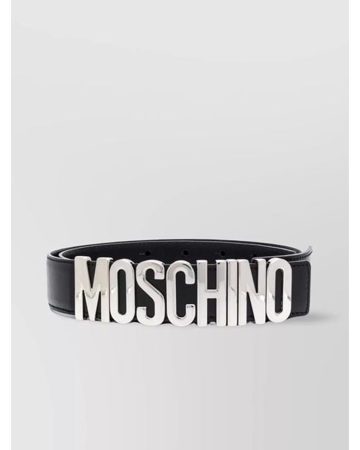 Moschino Metallic Leather Belt for men