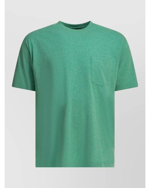 Beams Plus Green Grandelle Crew Neck T Shirt Chest Pocket for men