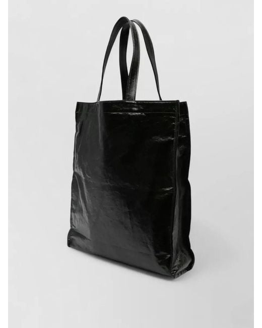 Uma Wang Black Canvas Small Tote Shoulder Bag