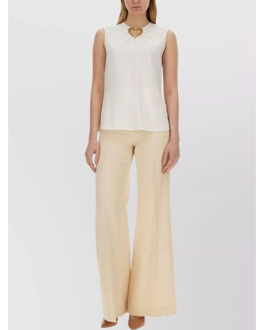 Moschino Natural Heart Appliqué Blouse