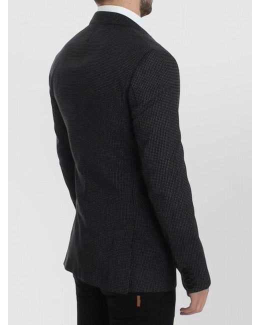 Dolce & Gabbana Black Wool Slim-Fit Blazer for men