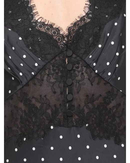 Self-Portrait Multicolor Polka Dot Lace Dress Open Back
