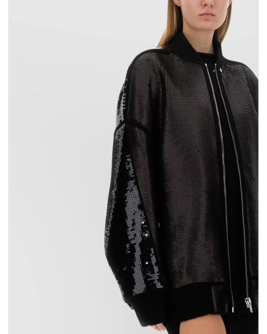 Rick Owens Black Wool Relaxed-Fit Bomber Jacket