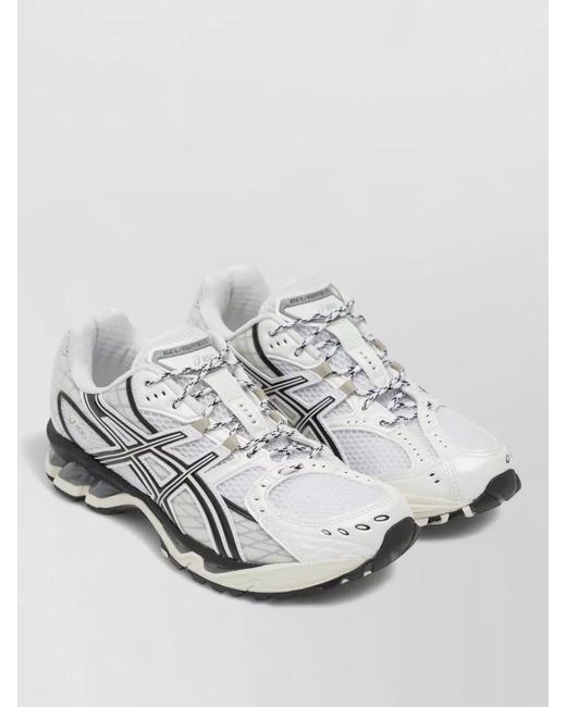 Asics Metallic Mesh Upper Sneakers Rubber Outsole Design