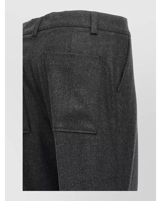P.A.R.O.S.H. Gray Cargo Trousers Belt Loops Flap Pockets