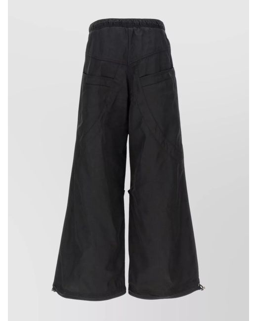 The Attico Black Oversized Wide-Leg Trousers