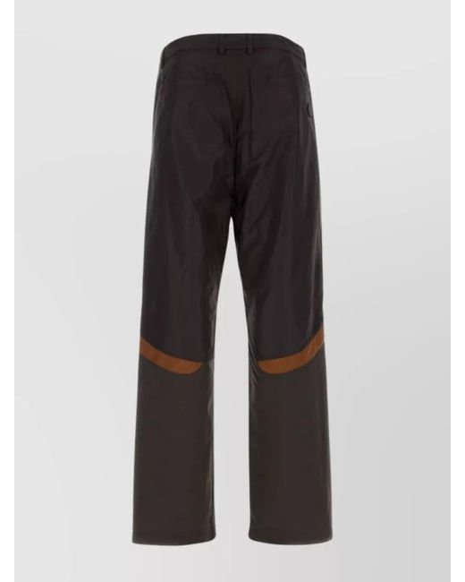 Moncler Black Nylon Wide-Leg Trousers for men