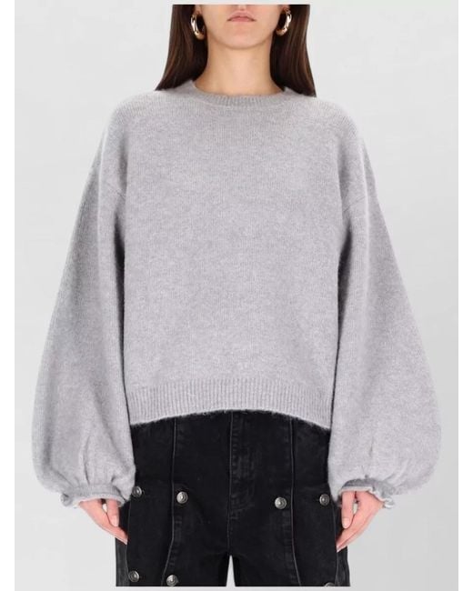 ROTATE BIRGER CHRISTENSEN White Wide Sleeve Sweater