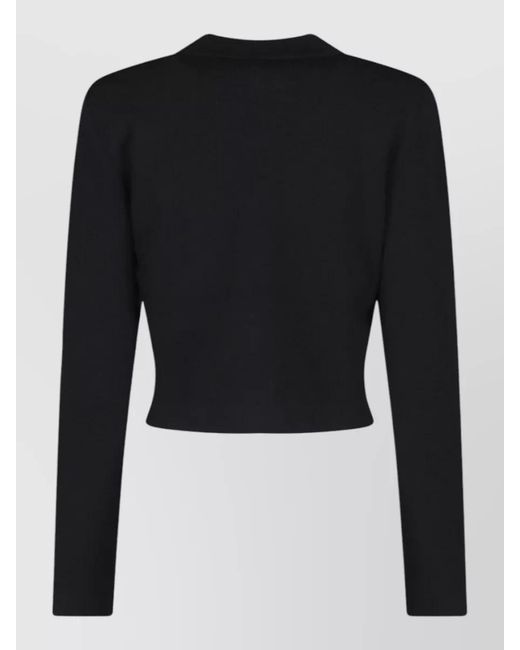 Balmain Black Round-Neck Cardigan
