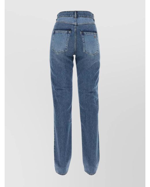 Philosophy Blue Denim Straight-Leg Trousers