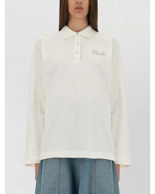Baum und Pferdgarten Blue Polo Shirt Jeanne Long Sleeve Casual