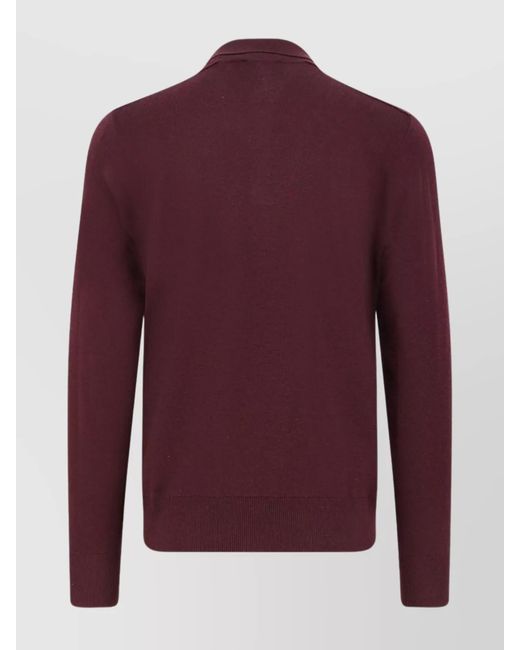 Burberry Purple Shirt With Polo Collar for men