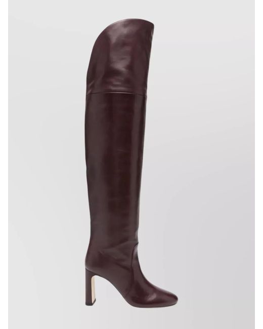 Stuart Weitzman Brown Leather Over-The-Knee Boots