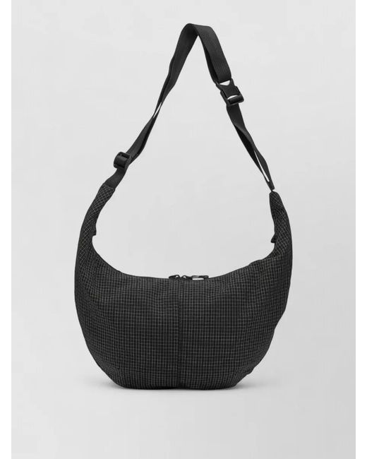 Comme des Garçons Black Grid Check Pattern Large Crossbody Bag for men