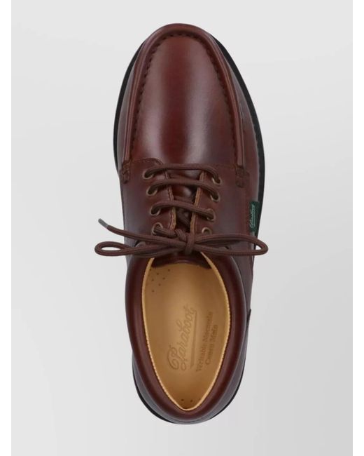 Paraboot Brown Leather Brogues Round Toe for men