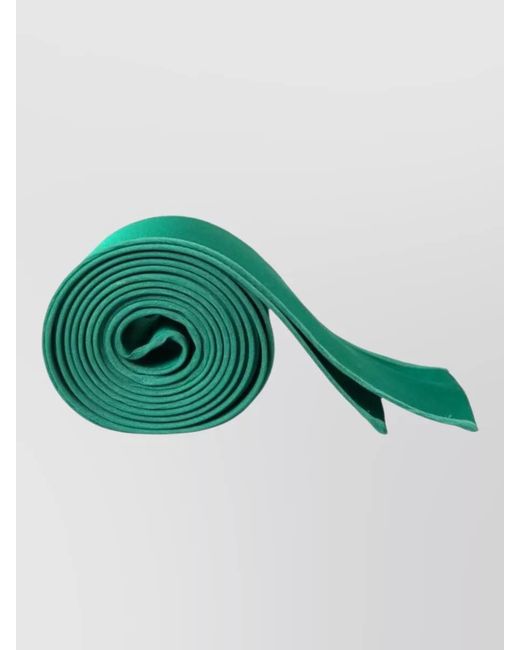 Dolce & Gabbana Green Silk Satin Long Waist Belt