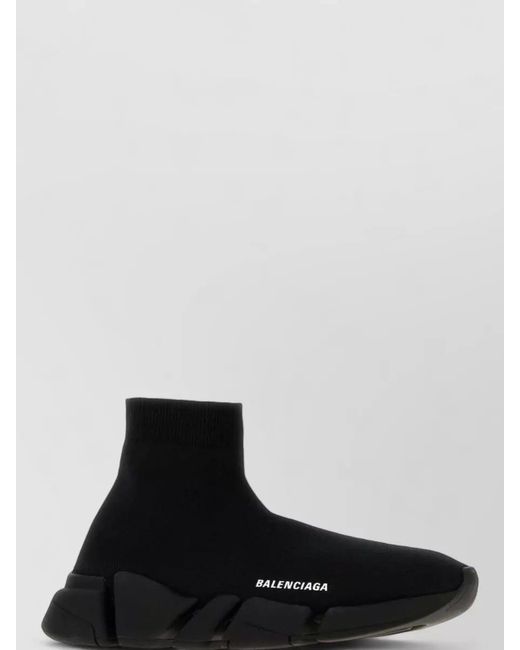 Balenciaga Black Logo-Print Sock Sneakers