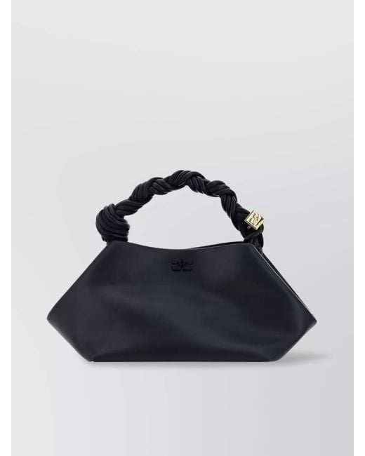 Ganni Blue Bou Small Leather Shoulder Bag