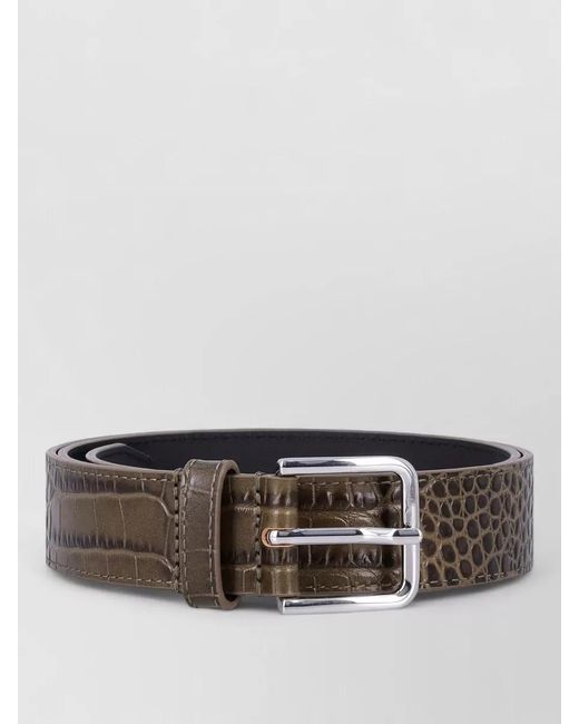 Frankie Shop Gray Toni Croc Patent Calf Leather Belt