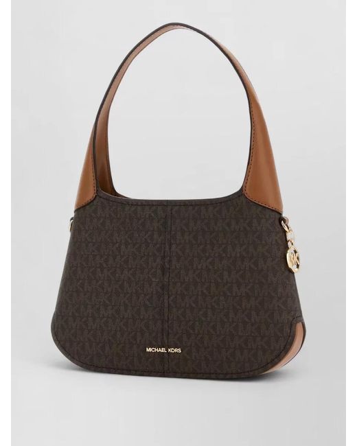 Michael Kors Black Printed Canvas Alice Shoulder Bag