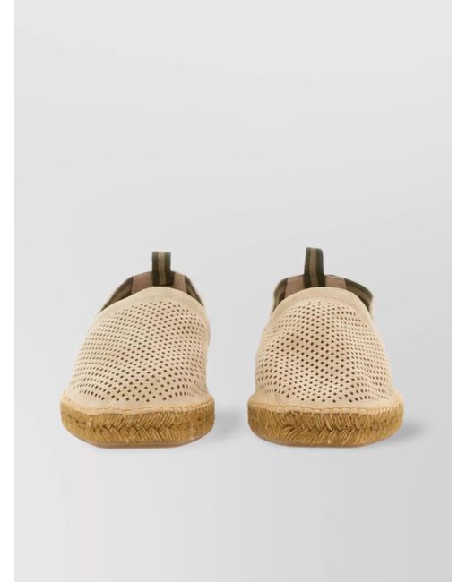 Castaner Natural Pablo Round Toe Perforated Espadrille for men