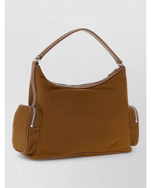 Stella McCartney Brown Dartmoor Shoulder Bag Front Zip Top Handle