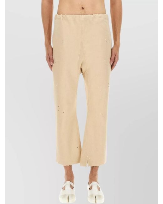 Maison Margiela Natural Cotton High-Rise Wide-Leg Trousers