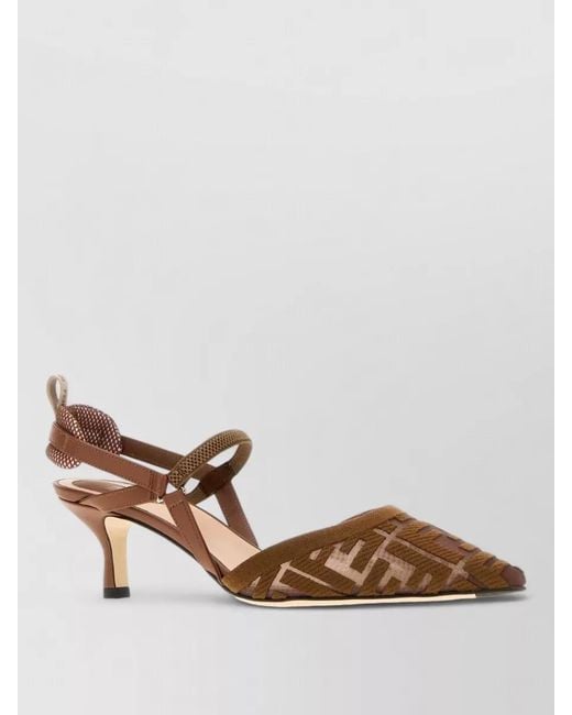 Fendi Multicolor Mesh Colibrì Lite Pumps Pointed Toe Kitten Heel
