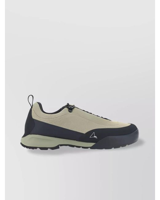 Roa Black Platform Sole Calfskin Sneakers for men